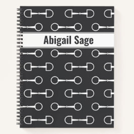 Personalisierte Schlangenbischen, grau und weißes  Notizbuch