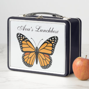 Personalisierte Schmetterlings-Lunchbox Metall Brotdose