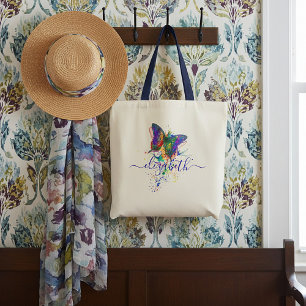 Personalisierte Schmetterlings-Splatter-Tasche Tragetasche