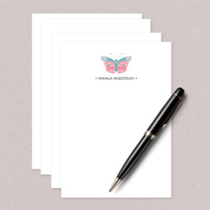 Personalisierte Schmetterlingskarte Dankeskarte