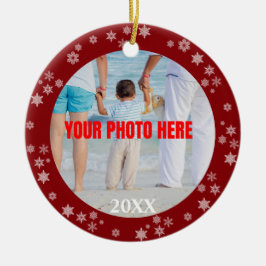 Personalisierte Schneeflocken Keramik Ornament