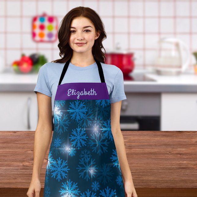 Personalisierte Schneeflocken Schürze (Personalize this apron.)