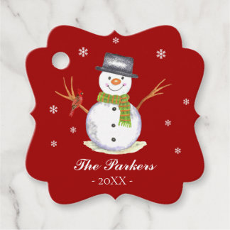 Personalisierte Schneemannsfeste im Wasser Geschenkanhänger