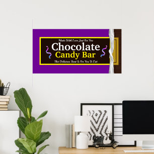 Personalisierte Schokolade Candy Bar Banner Poster