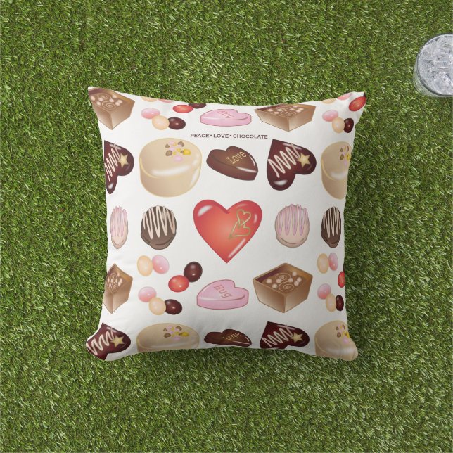 Personalisierte Schokolade Candy Heart Muster Kissen (Golfball-Marker)