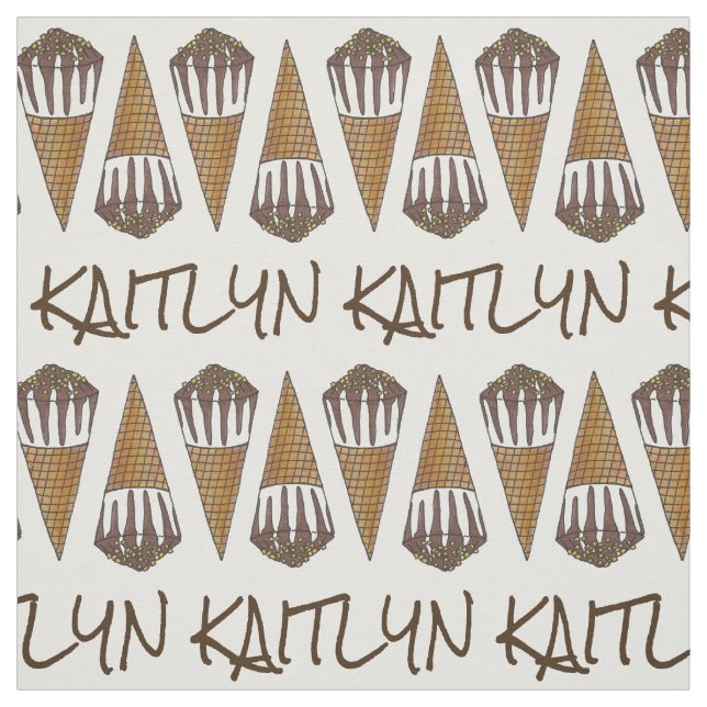 Personalisierte Schokolade Erdnuss Eiscreme Stoff (Muster)