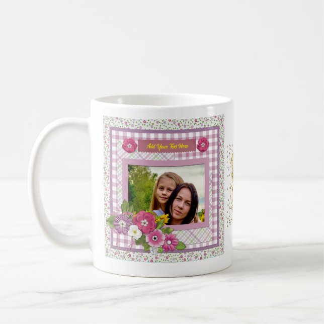 Personalisierte schöne Fotos rahmen, Muttertag Kaffeetasse (Links)