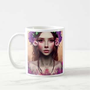 Personalisierte Schöne Verzauberung Fantasy AI Art Kaffeetasse