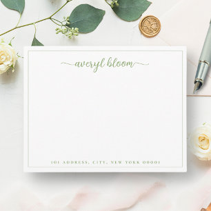 Personalisierte Schreibarbeit mit einfachem Skript Mitteilungskarte