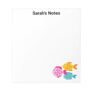 Personalisierte Schreibhefte mit niedlichem Seefis Notizblock