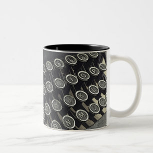Personalisierte Schreibmaschine-Tasse Zweifarbige Tasse