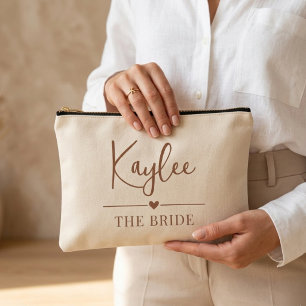 Personalisierte Schrift Brautjungfer Täschchen Hoc Zubehörtasche