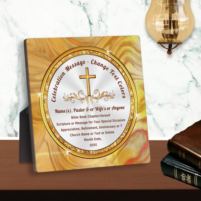 Personalisierte Schriftzeichen, Feiern, Namen Fotoplatte (Inexpensive gifts for pastors. Christian plaques with bible verses. Cheap Pastor gift ideas.)