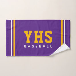 Personalisierte Schul-Anfangsbuchstaben Baseball-M Handtuch