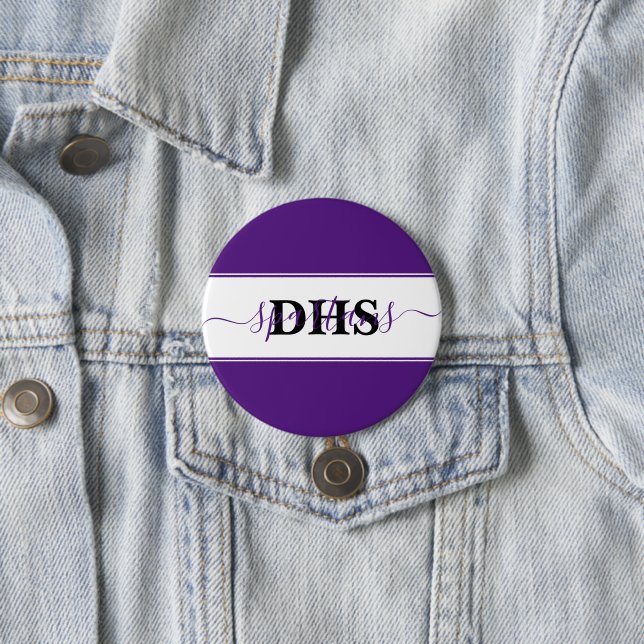 Personalisierte Schul-Farbenblock   Button (Beispiel)