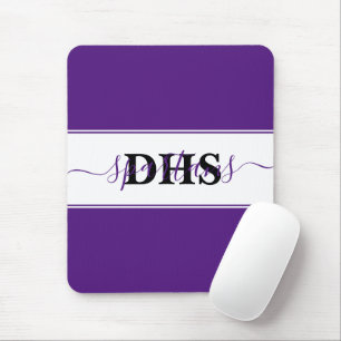 Personalisierte Schulfarben-Blockschrift Mousepad