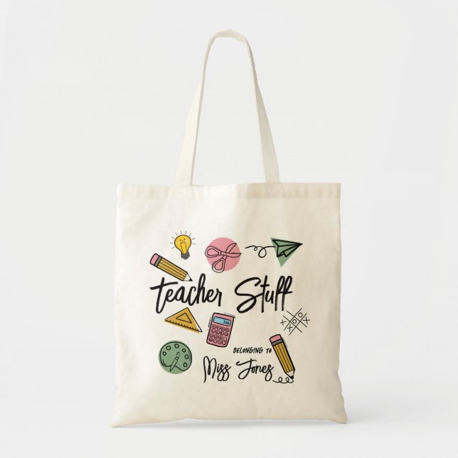Personalisierte Schultasche für Lehrer Tragetasche (Vorne)