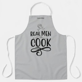 Personalisierte Schürze "Real Men Cook"
