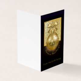 Personalisierte Schwarz-Gold-Weihnachtskarte