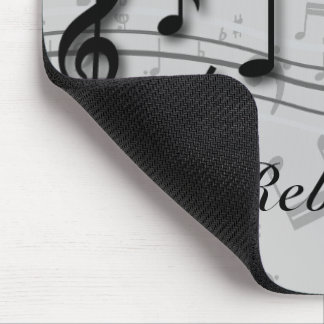 Personalisierte schwarz-graue Noten Mousepad