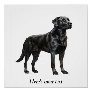 Personalisierte Schwarz-Labrador-Retriever-Dekorat Poster