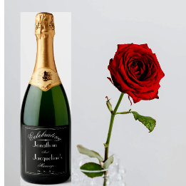 Personalisierte Schwarz-Weiß-Chic-Hochzeit