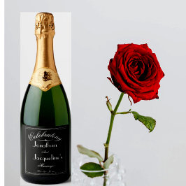 Personalisierte Schwarz-Weiß-Chic-Hochzeit