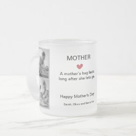 Personalisierte Schwarz-Weiß-FotoCollage Mattglastasse