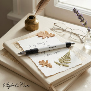 Personalisierte Schwarz-weiße Emmy Writing Pen Kugelschreiber