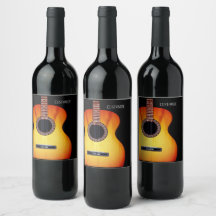 Personalisierte schwarze Acoustic Gitarre