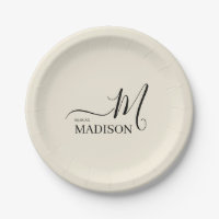 Personalisierte schwarze Beige Unterschrift Famili