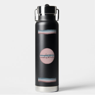 Personalisierte schwarze Dämmerung Trinkflasche