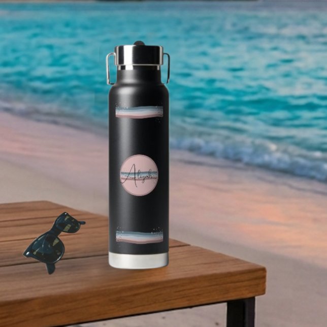 Personalisierte schwarze Dämmerung  Trinkflasche (Von Creator hochgeladen)