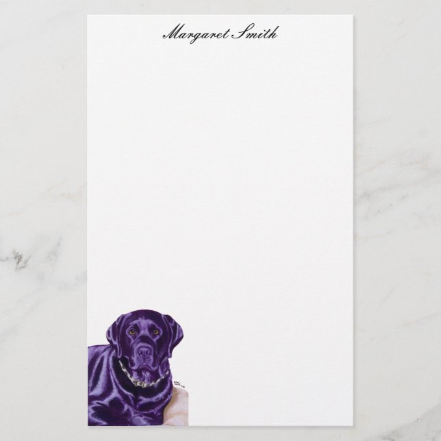 Personalisierte schwarze denkende Malerei Briefpapier (Vorderseite)