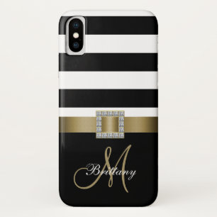 Personalisierte schwarze Fettstreifen Case-Mate iPhone Hülle