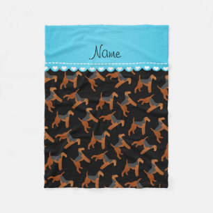 Personalisierte schwarze fleecedecke