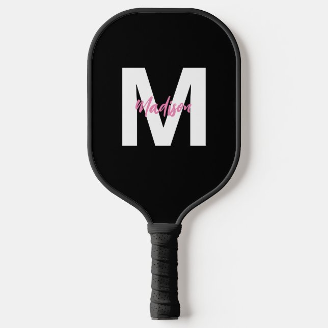 Personalisierte Schwarze Frauen Pickleball Schläger (Vorderseite)