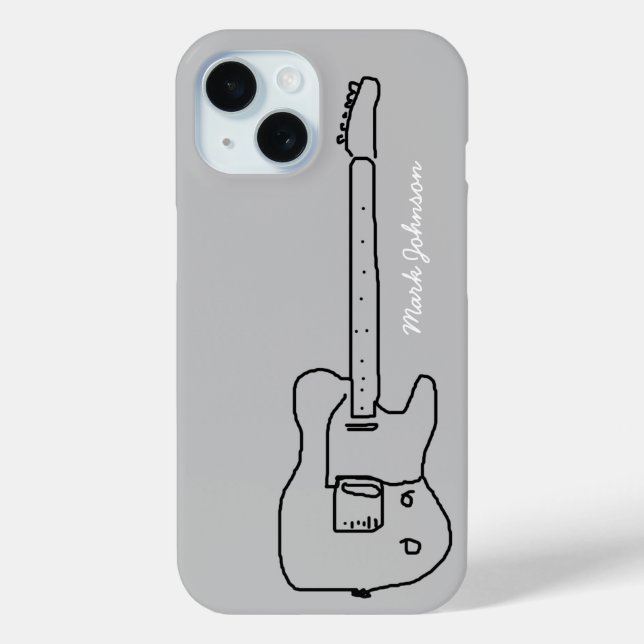 personalisierte schwarze Gitarre Case-Mate iPhone Hülle (Rückseite)