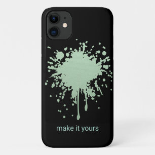 Personalisierte schwarze Handyhülle mit grünem Tin Case-Mate iPhone Hülle