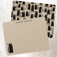Personalisierte schwarze Katze