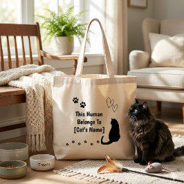 Personalisierte schwarze Katzen-Tragetasche Jumbo Stoffbeutel