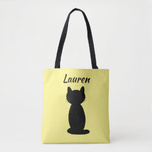 Personalisierte schwarze Katzensilhouette