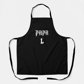Personalisierte schwarze Küchenschürze - Papa Schürze