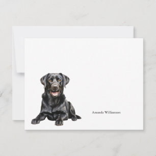 Personalisierte Schwarze Labrador-Karte Mitteilungskarte