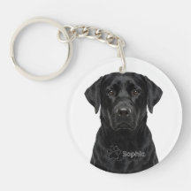 Personalisierte schwarze Labrador-Porträt-Hund-Anh