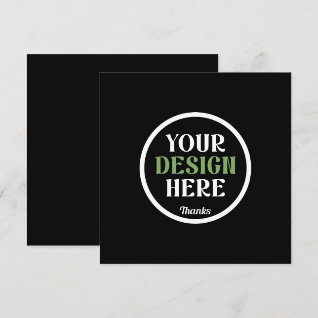 Personalisierte schwarze Logo-QR-Code-Geschäftsver (Vorne/Hinten)