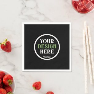 Personalisierte schwarze Logo-QR-Code-Geschäftsver Serviette