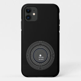 Personalisierte schwarze LP-Vinyl Case-Mate iPhone Hülle