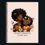 Personalisierte Schwarze Mama und Tochter (13) Notizbuch<br><div class="desc">Diese elegante und lebendige Mutter und Tochter kann personalisiert werden,  indem Sie Ihren Namen oder die Person,  die das Geschenk erhalten. Es ist ein perfektes Geschenk für Ihre Mutter,  Ihre Tochter oder Ihren Freund zum Geburtstag,  Muttertag oder zu jedem anderen Anlass.</div>