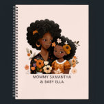Personalisierte Schwarze Mama und Tochter (13) Notizbuch<br><div class="desc">Diese elegante und lebendige Mutter und Tochter kann personalisiert werden,  indem Sie Ihren Namen oder die Person,  die das Geschenk erhalten. Es ist ein perfektes Geschenk für Ihre Mutter,  Ihre Tochter oder Ihren Freund zum Geburtstag,  Muttertag oder zu jedem anderen Anlass.</div>